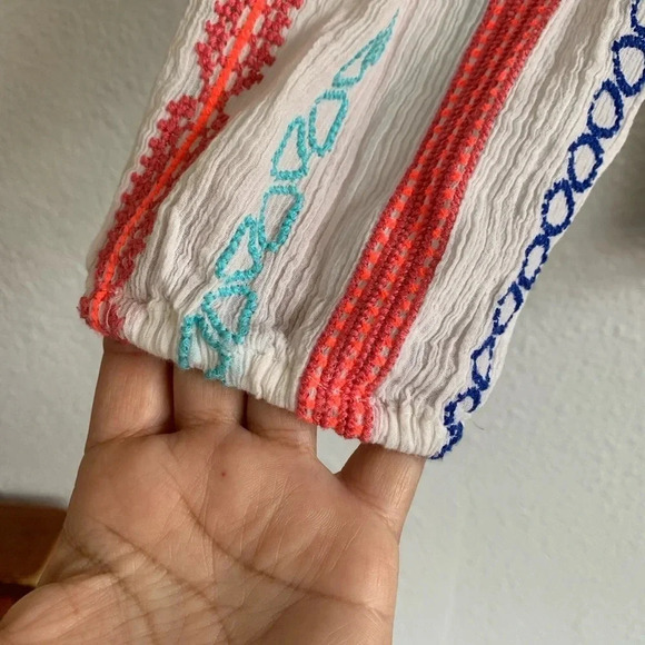 Payal Pratap x Anthropologie India Cotton Embroidered Peasant Top Small - Picture 4 of 8